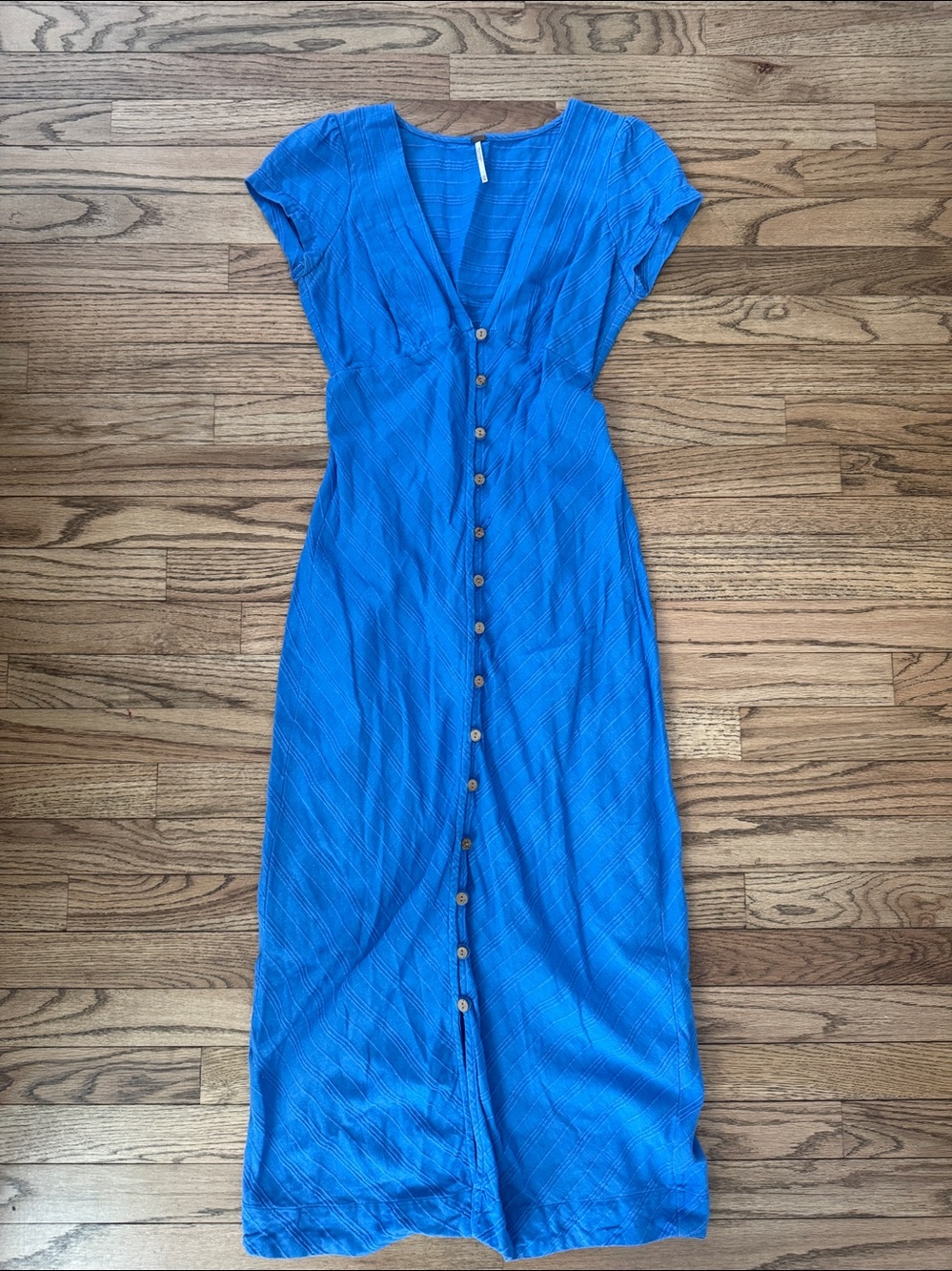 Free People New In Town Blue Midi Dress